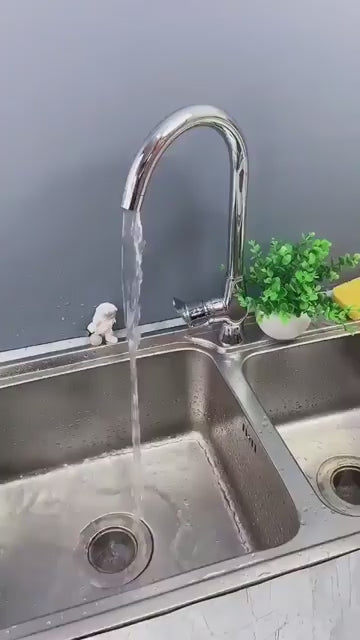 3 Modes Kitchen Sink Faucet With Big Angle Rotatable Anti-Splash Head for Kitchen Rotating Sink Aerator (Silver)